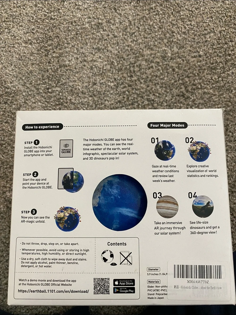 Hobonichi Globe AR globe — White